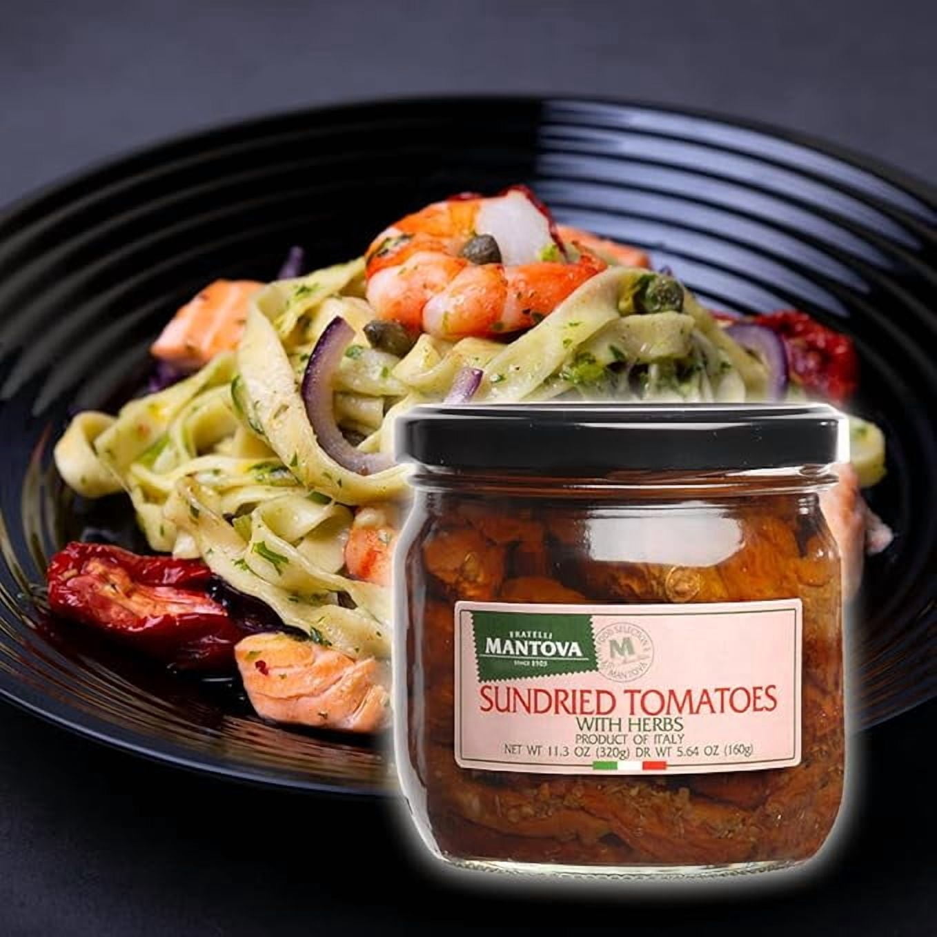 (Pack of 6), Mantova Sundried Tomatoes with Herbs, 11.3 oz
