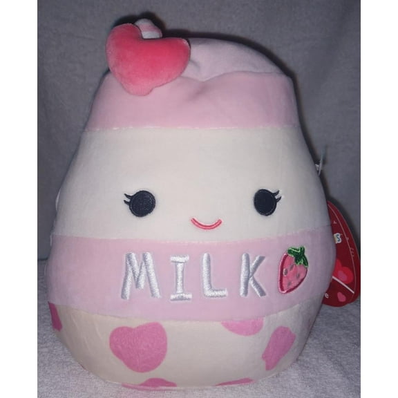 Squishmallows Amelie Pink Strawberry Milk 8" NWT