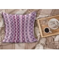 thumbnail image 2 of Pink Fluffy Throw Pillow Cushion Cover, Stripes Lines with Abstract Round Circles Art Print, Decorative Square Accent Pillow Case, 18" x 18", Cadet Blue Dried Rose, by Ambesonne, 2 of 5