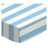 SheetWorld Fitted 100% Cotton Percale Play Yard Sheet Fits BabyBjorn Travel Crib Light 24 x 42, Blue Stripe
