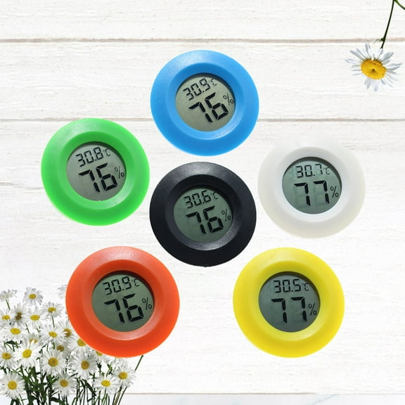 LIFKOME  Thermometers Electronic Temperature and Humidity Round Reptile Box
