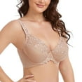 Women's Underwire Unlined Bra Minimizers Non-Padded Full Coverage Lace Plus Size 32D - Walmart.com