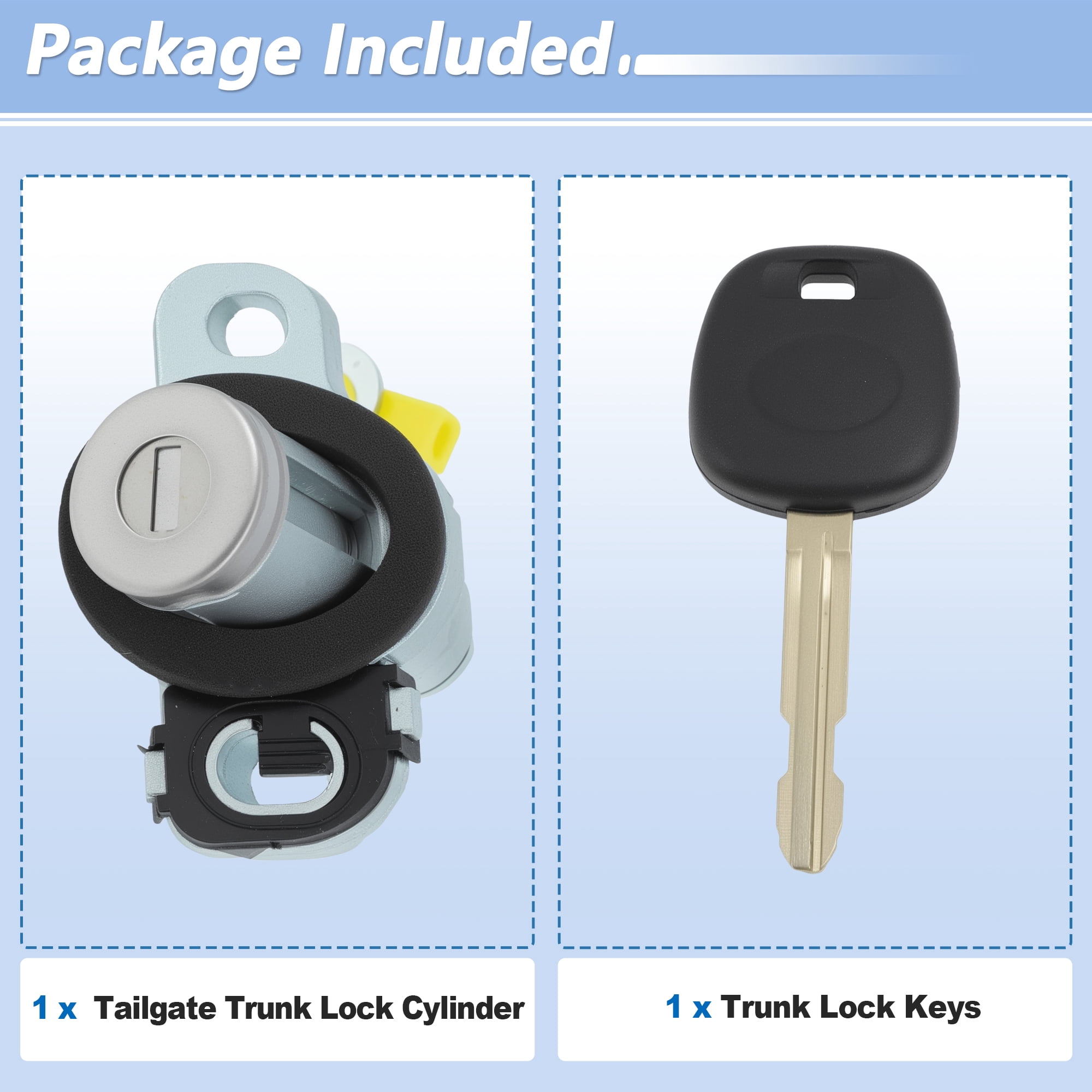 Unique Bargains Aluminum Alloy Trunk Lock Cylinder for Toyota Corolla 2009-2013