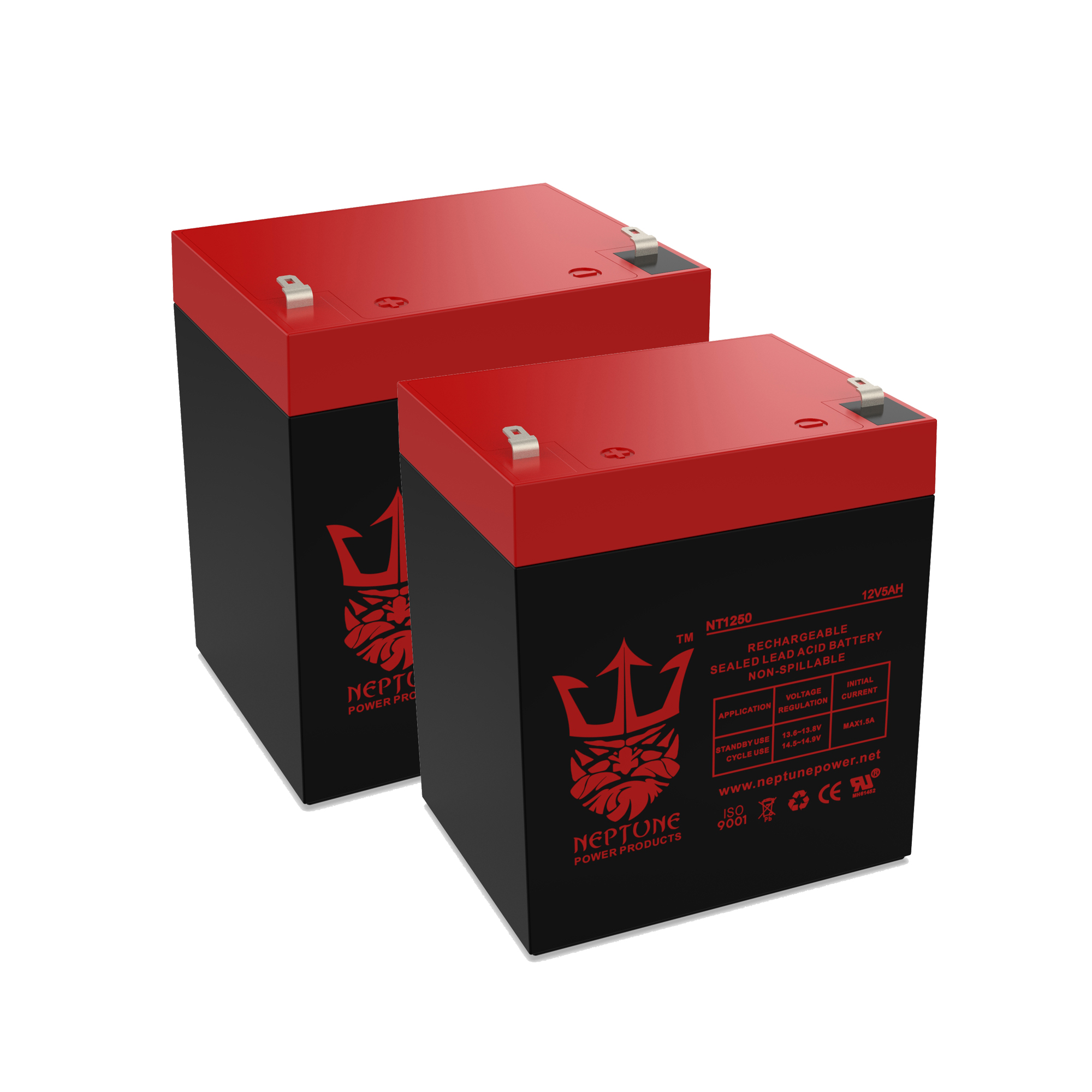 Ezip Scooter EZ3 Nano 12V 5Ah SLA Replacement Electric Scooter Battery by Neptune - 2 Pack - image 1 of 7