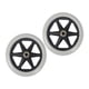 thumbnail image 1 of 2x Ruedas de repuesto para silla de ruedas, piezas de reparación, rodamientos sólidos silenciosos de 8 mm Gris 7 pulgadas, 1 of 9