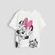 thumbnail image 2 of Camiseta blanca con estampado para niñas, camisa Base de cuello redondo, camisetas sueltas informales de Minnie, ropa de verano, Tops para niños, 2 of 2