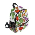 thumbnail image 2 of FORMRS School Backpack with Front Zippered Pocket 12" Student Travel Daypack, Vegetables Pattern, 2 of 6