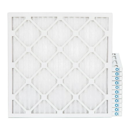

18x20x1 MERV 11 ( MPR 1000 FPR 7-8 ) Pleated 1 Air Filters for AC and Furnace. Case of 12. Exact Size: 17-1/2 x 19-1/2 x 3/4
