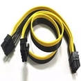 thumbnail image 2 of 2X PCI-E 8 Pin Male to Dual 8 Pin (6+2) Male PCI Express Power Cable for Modular Power Supply Cable 60cm+20cm,2 x PCI-e 8 Pin Male to Dual 8 Pin (6+2) Male PCI Express Power Adapter Cable, 2 of 8