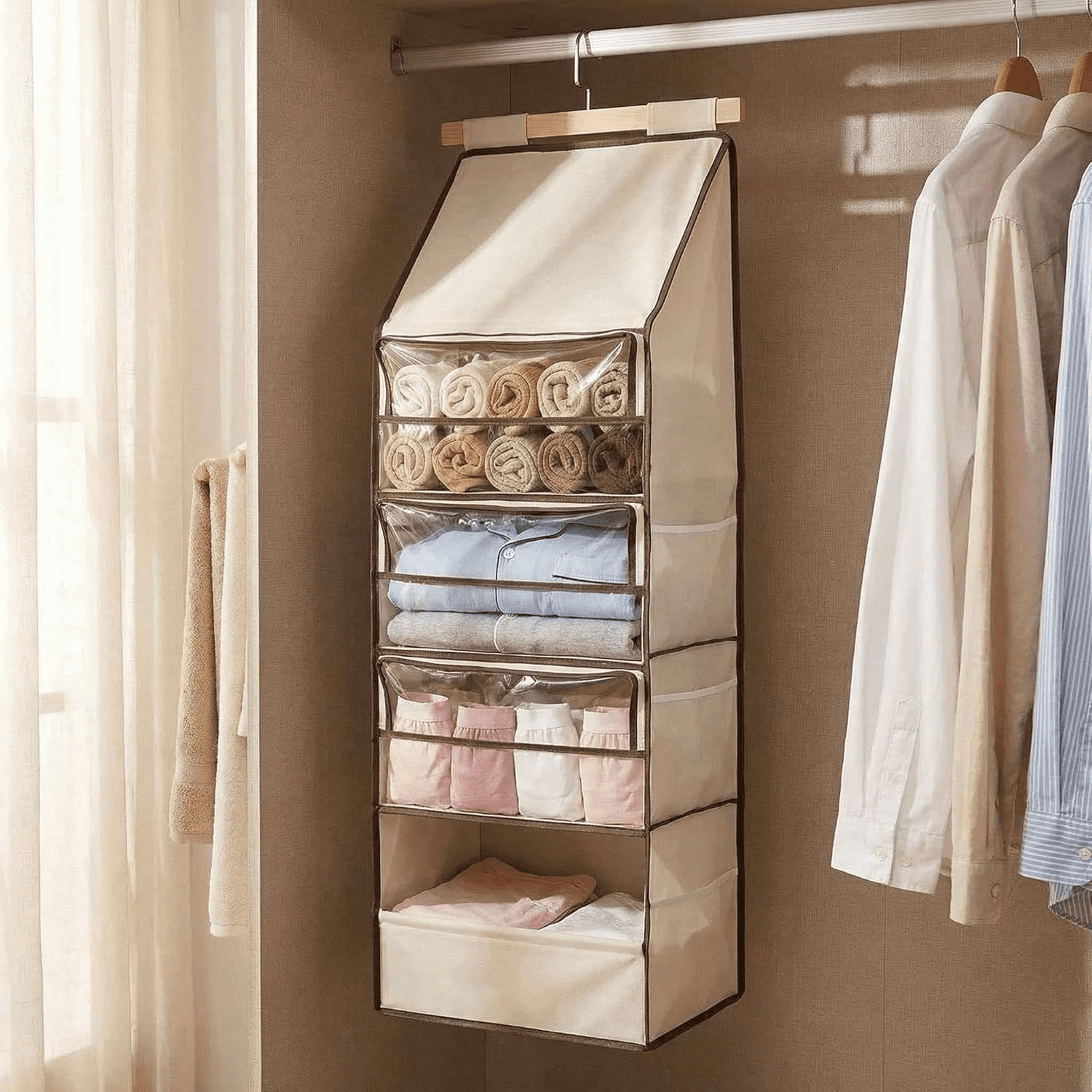 CCCHCY Yarn Heaven Storage Bag – Large Capacity Hanging Yarn Storage Organizer , for Yarn, Socks,  and Crafts