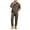 #04-Green, variant on Men's 2 Piece Cargo Set Short Sleeve Button Down Shirt with Pockets and Casual Trousers Workwear Outfit