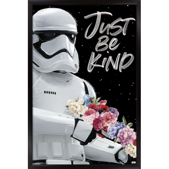 Star Wars: Saga - Just Be Kind Wall Poster, 14.725" x 22.375", Framed