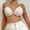 Gold, variant on Women’s Tanks Rhinestone Crop Tank Top with Sleeveless Fringe Shawl Wrap See-Through Mesh Body Chain for Beach Cover-Up White XS