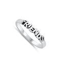 thumbnail image 4 of High Polish Friends Script Ring .925 Sterling Silver Band Jewelry Female Male Unisex Size 9, 4 of 4