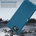 thumbnail image 5 of Petocase for 2022/2020/3rd/2rd iPhone SE Case,iPhone 8/7 Case,Built-in Screen Protector Shockproof Dust/Drop Proof 3 in 1 Full Body Rugged Heavy Duty Phone Cover for iPhone SE 2022/2020,Turquoise, 5 of 7