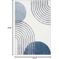 thumbnail image 2 of Wonnitar Boho Area Rugs for Bedroom,Washable 4x6 Blue Rug for Living Room,Non-Slip Mid Century Modern Kids Throw Mat,Soft Low Pile Abstract Floor Carpet for Bedside Den Classroom, 2 of 8