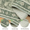 thumbnail image 5 of NewBuros 8'x10' Washable Area Rug for Living Room, Non Slip Vintage Distress Print Pattern Floral Rug, Soft Low Pile Indoor Carpet for Bedroom Dining Room, Gray Green, 5 of 10