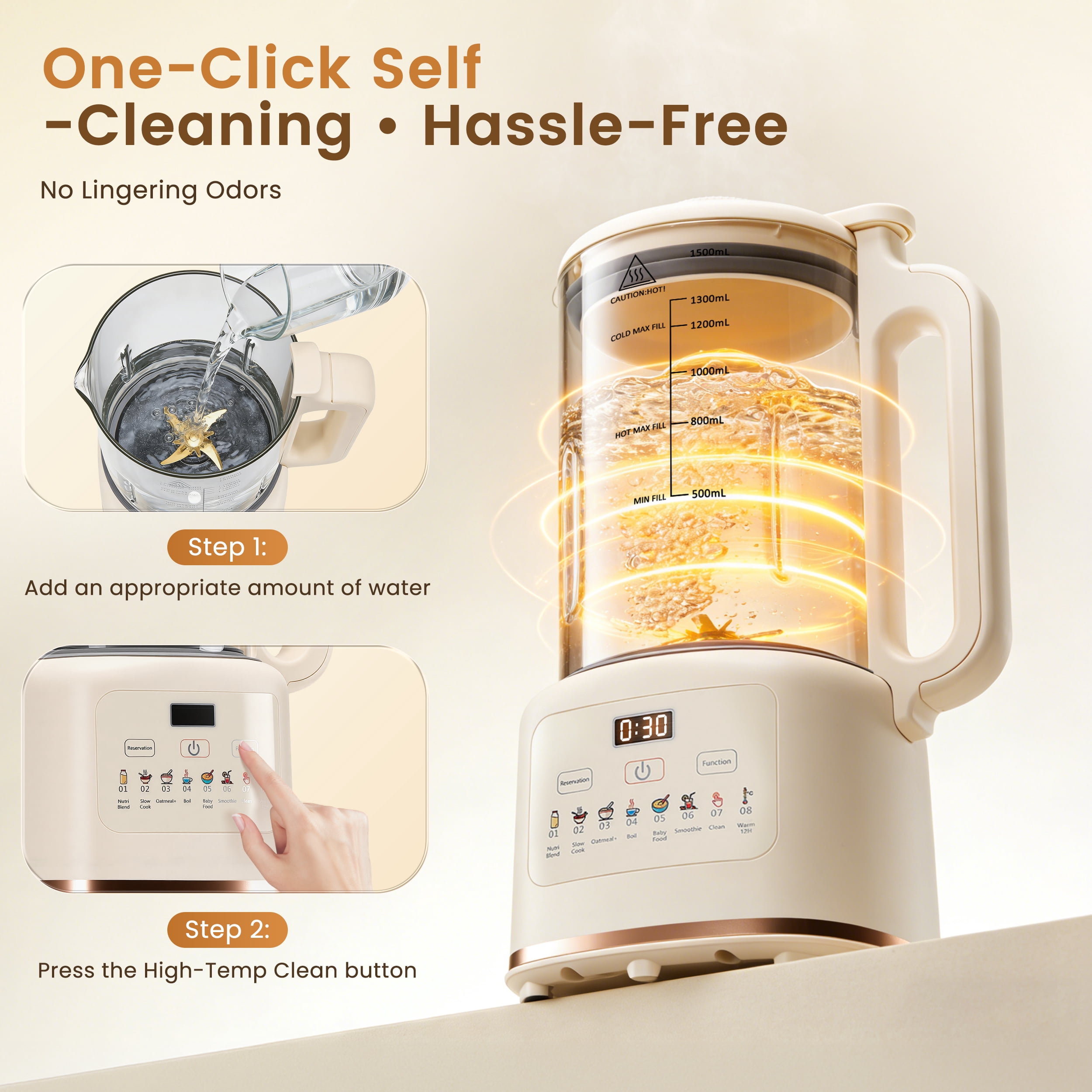 AMTPM 56oz Nut Milk Maker , 10-in-1 Automatic Vegan Milk Machine, for Almond Milk Oat Milk Soy Milk, Filter-Free, Self-Cleaning, 12H Timer
