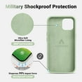 thumbnail image 5 of Shockproof Designed for iPhone 12 Pro Max Case,Liquid Silicone Phone Case with [Soft Anti-Scratch Microfiber Lining] Full-Body Drop Protection 6.7 inch Slim Thin Cover, Pale Green, 5 of 16