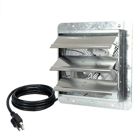 iLiving USA 12 in. Variable Speed Shutter Wall-Mounted Exhaust Fan