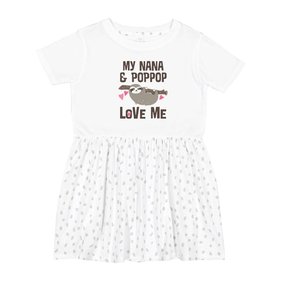 Inktastic Nana and Poppop Love Me Girls Toddler Dress