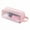 Pink, variant on Kugisaki Large Grid Mesh Pencil Case 2 Compartment Pen Bag Clear Handheld Multifunction Pencil Pouch Transparent Makeup Bag