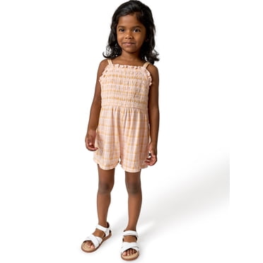 Modern Moments by Gerber Toddler Girl Smocked Romper, Sizes 12 Months - 5T