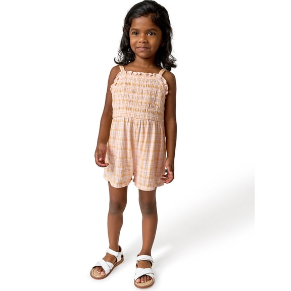 Modern Moments by Gerber Toddler Girl Smocked Romper, Sizes 12 Months - 5T