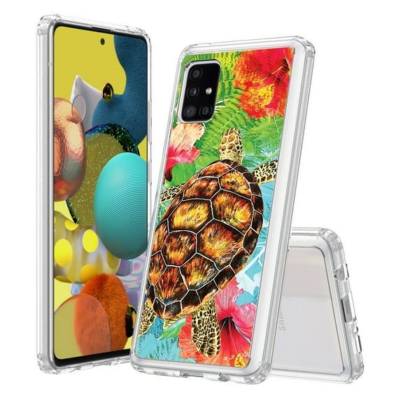 Beyond Cell Shock-Absorption Bumper Cover Compatible With Samsung Galaxy A51 5G Sea Turtle