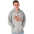 thumbnail image 5 of Happy Halloween Trick or Treat Bats Zip Up Hoodie Men's Women's Brisco Brands L, 5 of 6