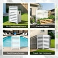 thumbnail image 2 of VEIKOUS Outdoor Fence Privacy Screen, 60"H x 40"W&nbsp;Freestanding Garden Screen w/Metal Stakes for Pool, Trash Enclosure, White, 2 of 21