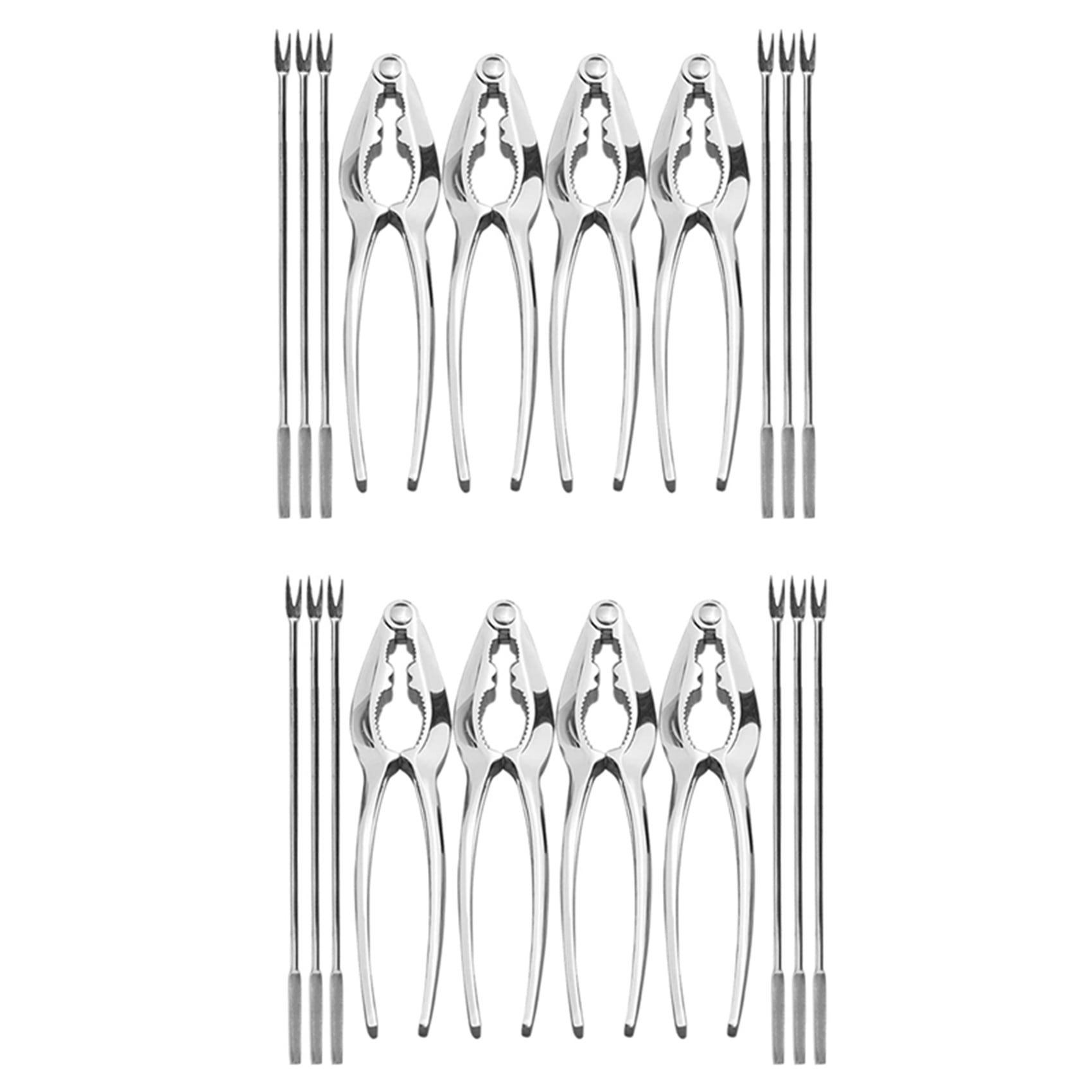 Seafood Tools Set Nut Crackers of 20 Pcs Seafood Opener Tool Set, 8 Pcs Crab Crackers and 12 Pcs