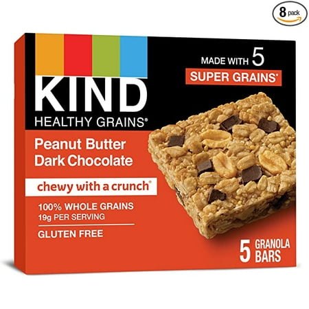 KIND Healthy Grains Bars Peanut Butter Dark Chocolate Gluten Free 40 Count