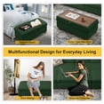 thumbnail image 2 of Pingliang Home Corduroy Sectional Sofa with 3 Ottomans, Modern Modular Sofa Couch with Storage Coffee Table Ottoman,4 Seat U-Shaped Couch Sofa for Living Room, Apartment, APT,Office,Studio,Green, 2 of 9