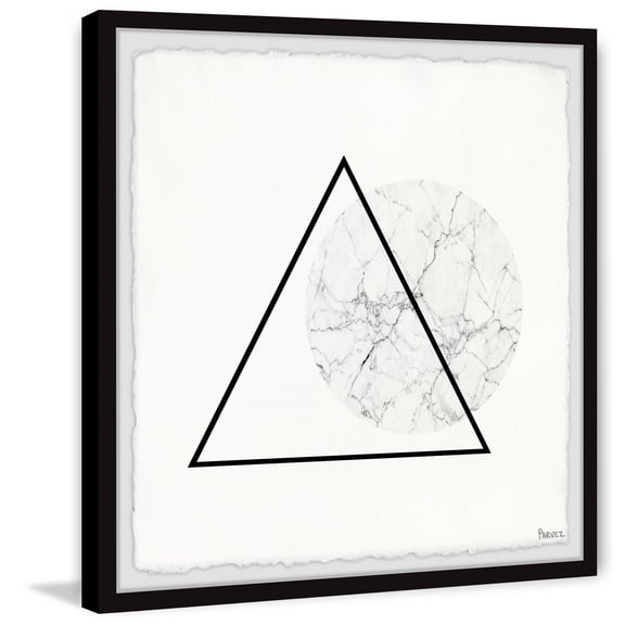 Parvez Taj "Triangle Circle Marble" Framed Painting Print