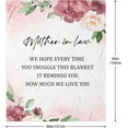 thumbnail image 2 of Mother in Law Gifts from Daughter in Law Blanket - Gifts for Mother in Law for Mother in Law - Mother in Law Birthday Gifts Throw Blanket 60"x50", 2 of 6