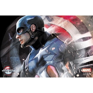 sticker - captain america civil war - capt. america profile new toys