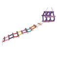 thumbnail image 2 of ANGGREK Bird Climbing Ladder Toy Wood Swing Drawbridge Loop Ladder Climbing Ladder Set For Parrots Hamsters And Sugar Gliders,Rock Climbing Ladder Toy,Wood Swing Drawbridge Toy, 2 of 8