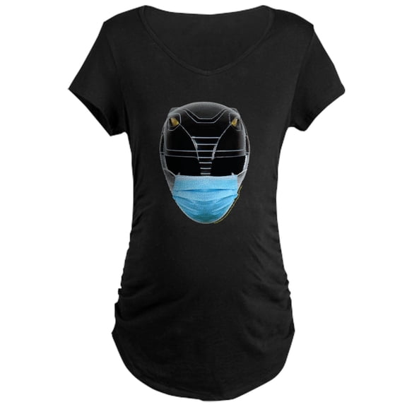 CafePress - Power Rangers Black Rang Women's Maternity T Shirt - Maternity Dark T-Shirt