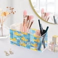 thumbnail image 2 of WOBOGO Tile Yellow Duck Acrylic Pen Holder 4 Compartments Clear Pencil Organizer Makeup Brush Storage Case, 2 of 7