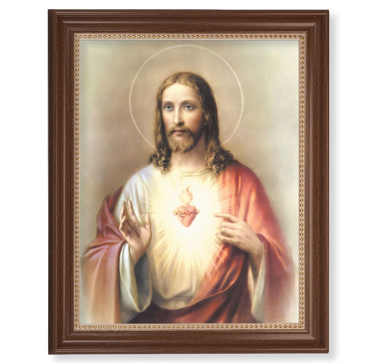Sacred Heart of Jesus Picture Framed Wall Art Decor, Extra Large