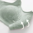 thumbnail image 6 of Sheghy Women Bras Wireless Women's Embroidered Back Closure Thin Breathable Wire-Free Bra,Green 40/90BC, 6 of 6