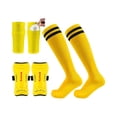 thumbnail image 2 of Soccer Shin Guards with Long Adjustable Straps and Protective Football Socks 3-Piece Gear Set S, 2 of 3