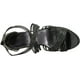 Ellie Shoes Sandales à Talons Métalliques E-532-Mia 5 avec Triples Sangles et Clous Noirs / 8 – image 5 sur 8