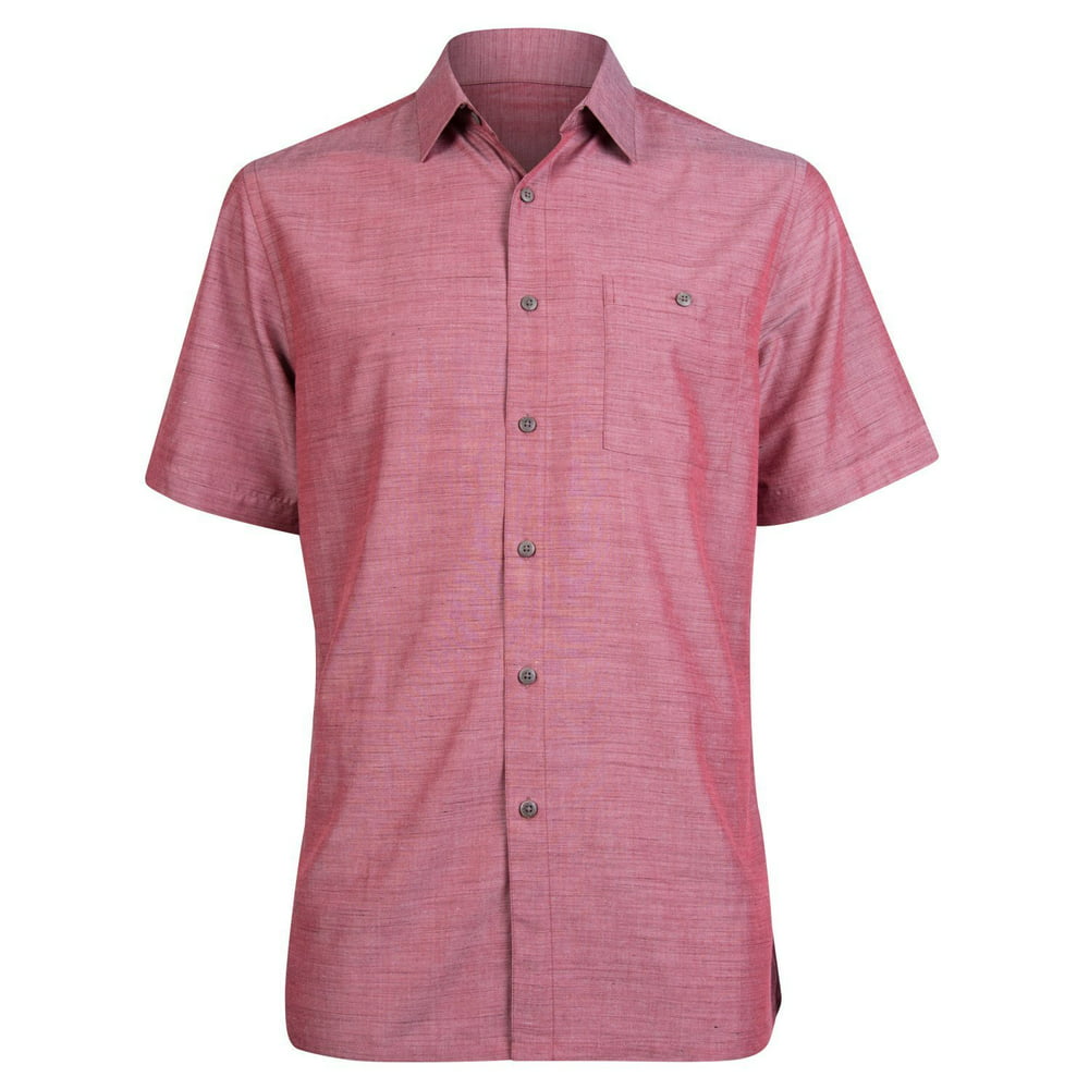 Campia Moda - Campia Men's Textured Solid Shirt (Red - 96714, M ...