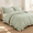 Green Gingham-Queen/Full, variant on Red Gingham Ruffle King Duvet Cover