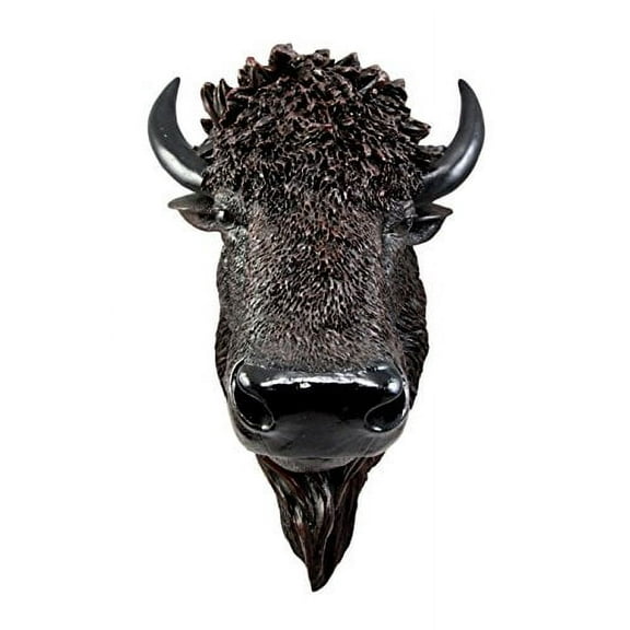 Ebros Large Bison Buffalo Hanging Wall Decor Sculpture Plaque Figurine 18.5" H
