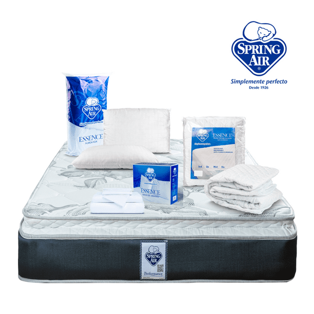 Paquete Colchon Individual 2 Almohadas Cubre Colchon Sabanas Spring Air Smith Walmart en linea