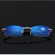 thumbnail image 3 of Gafas de lectura con luz azul para hombre y mujer, anteojos con recorte de diamantes de alta gama, sin marco, 1,0 + 1,5 + 2,0 + 2,5 + 3,0 + 3,5 + 4,0, 3 of 4