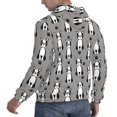 thumbnail image 3 of Hoodies for Men - Cute Boston terrier dog gray Long Sleeve Comfrt Men'S Fashion Hoodies & Sweatshirts, Sweatshirts for Men Hoodies Pullover Clothing Clothes with Pouch, 3 of 7